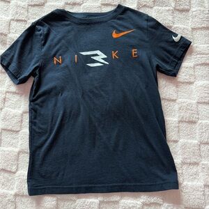 Nike Kids Dark Blue and Orange Tee